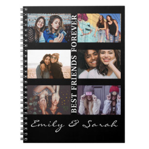 Best Friend Forever Custom 6 Photo collage & Name Notebook