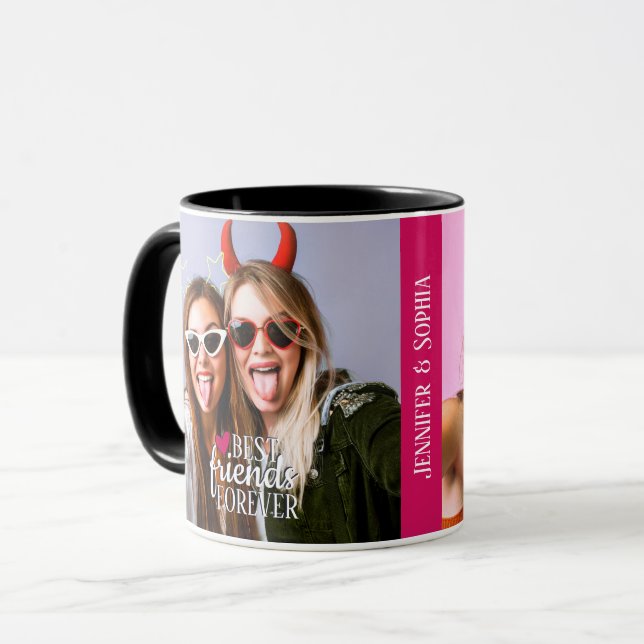 Best Friend forever two pictures template trendy Mug (Front Left)
