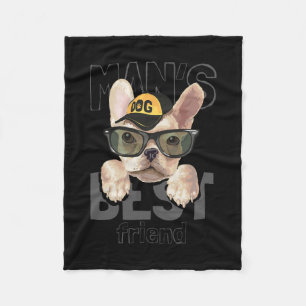 Best Friend French Bulldog Fleece Blanket