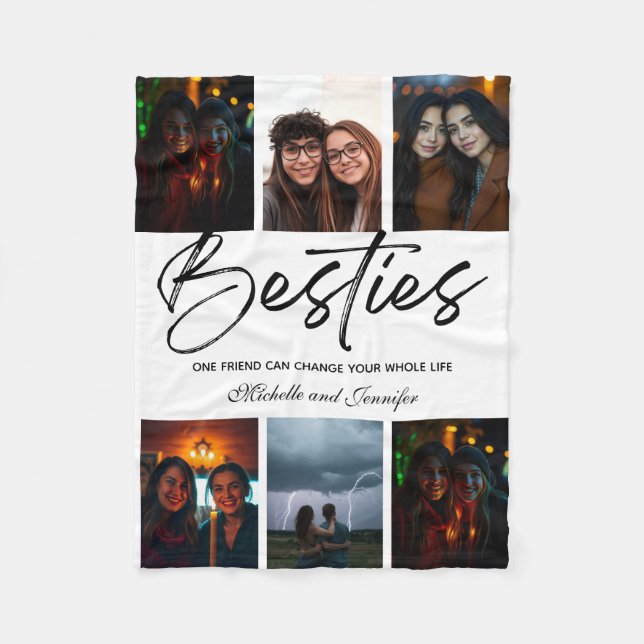 Best Friend Friendship Day Photo Fleece Blanket (Front)