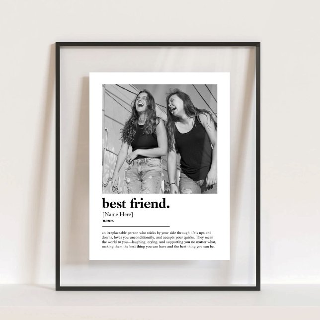 Best Friend Fun Dictionary Definition with Photo Acrylic Sign (Best Friend Fun Dictionary Definition with Photo Acrylic Sign)