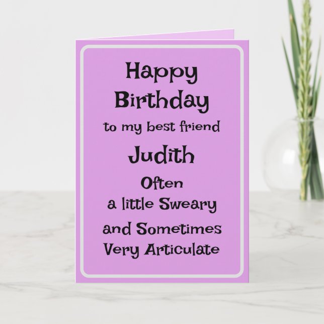 Best Friend Funny Birthday Card (Front)