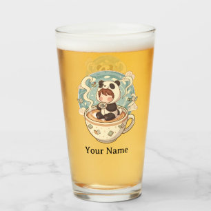 Best Friend Gift Panda Coffee Mug Glass