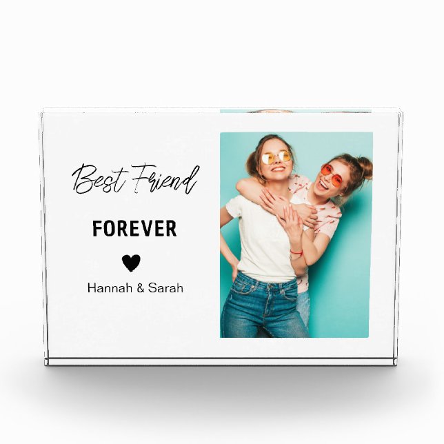 Best Friend Gift Personalised Gifts for Her Best Photo Block (Front)