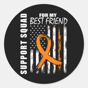 Best Friend Gifts Multiple Sclerosis Flag Support Classic Round Sticker