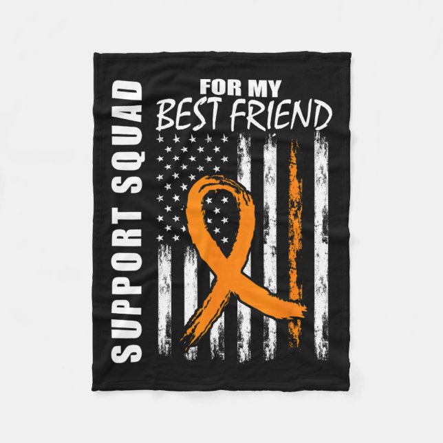 Best Friend Gifts Multiple Sclerosis Flag Support  Fleece Blanket (Front)