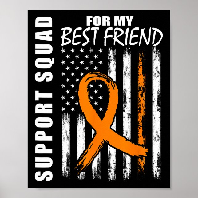 Best Friend Gifts Multiple Sclerosis Flag Support  Poster (Front)