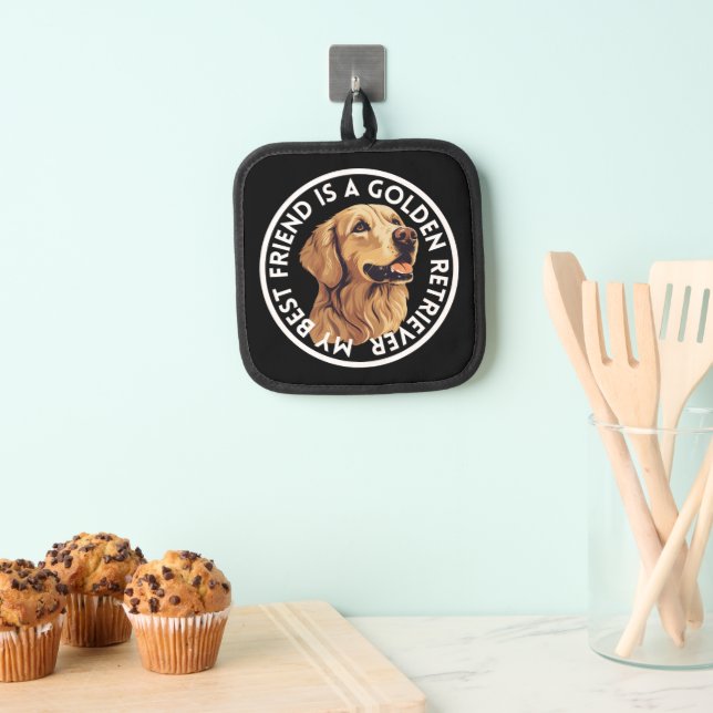 Best Friend Golden Retriever Pot Holder (Insitu(Hanging))