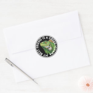Best Friend Green Iguana Classic Round Sticker