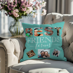 Best Friend Green Photo collage Keepsake Cushion