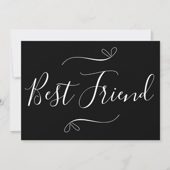 Best Friend Happy Galentine's Day Minimal Modern Holiday Card (Front)