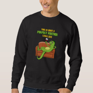 Best Friend Iguana With Wine On Sofa Sweatshirt