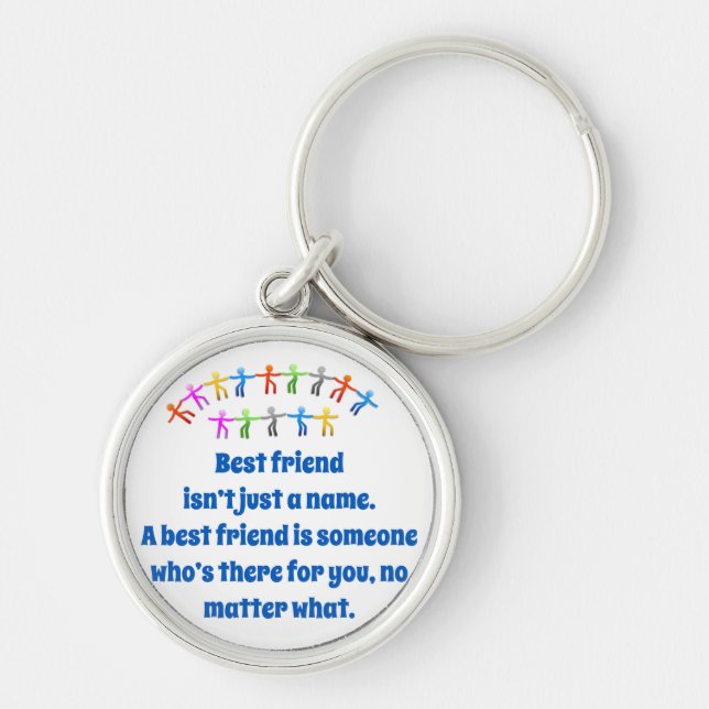 Best Friend Isn't Just A Name - Friendship Quote  Key Ring (Front)