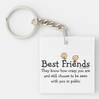 Best Friend Knows Key Ring