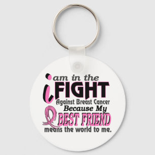 Best Friend Means The World To Me Breast Cancer Key Ring