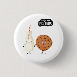 Best Friend Milk & Cookie 3 Cm Round Badge