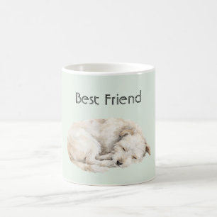 Best Friend Mint White Dog Coffee Mug