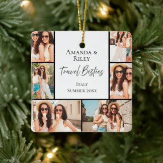 Best Friend Multi Photo Ceramic Ornament