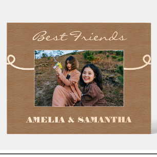 Best Friend Name Personalised wooden picture frame