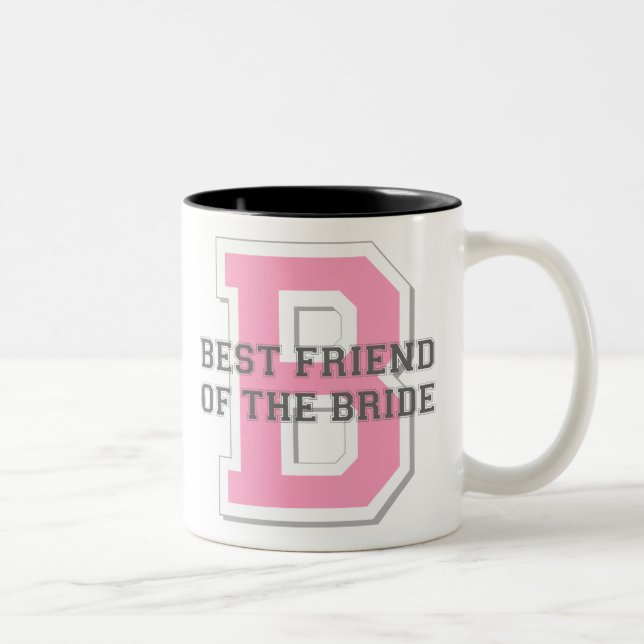 Best Friend of the Bride Cheer Two-Tone Coffee Mug (Right)