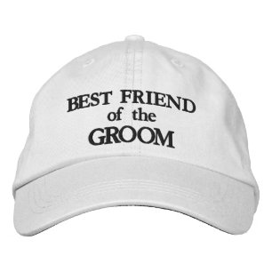 Best Friend of the Groom black custom chic wedding Embroidered Hat