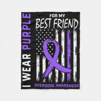 Best Friend Overdose Awareness Items Addiction Rec Fleece Blanket