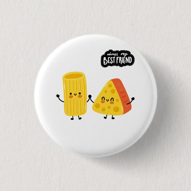 Best Friend Pasta and Cheese 3 Cm Round Badge (Front)