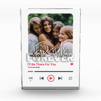 Best Friend Personalised Song Glass Art Cover   Photo Block