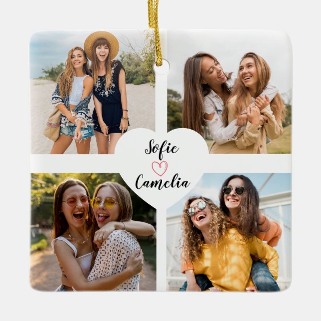 Best Friend photo colage Ornaments (Front)