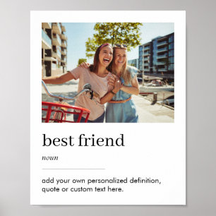 Best Friend Photo Dictionary Definition Poster