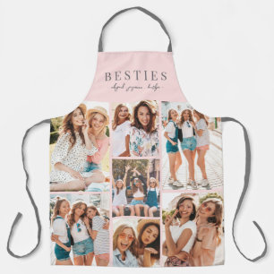 Best Friend Pink BFF Photo Collage Apron