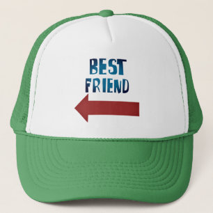 Best Friend Pointing Red Arrow Trucker Hat