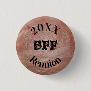 Best Friend Reunion Girly Pastel Pink Girl Event 3 Cm Round Badge