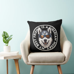 Best Friend Siberian Husky Cushion