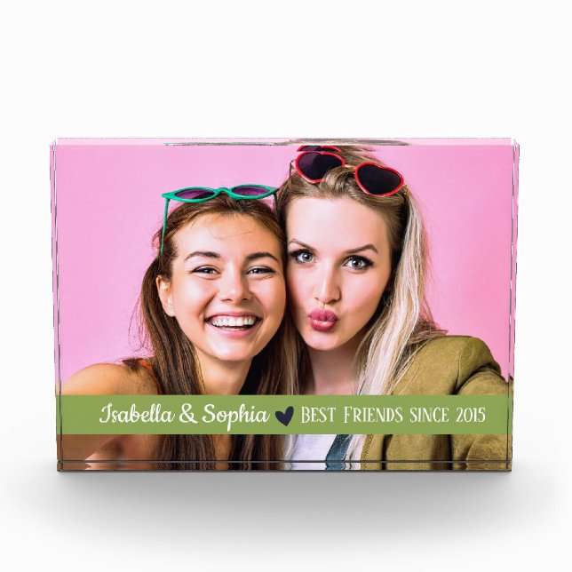 Best Friend Since modern custom photo template BFF (Front)