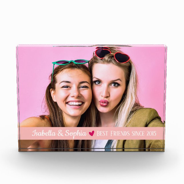 Best Friend Since modern custom photo template BFF (Front)