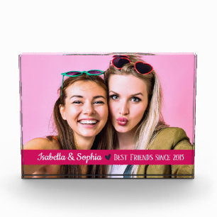 Best Friend Since modern custom photo template BFF Block