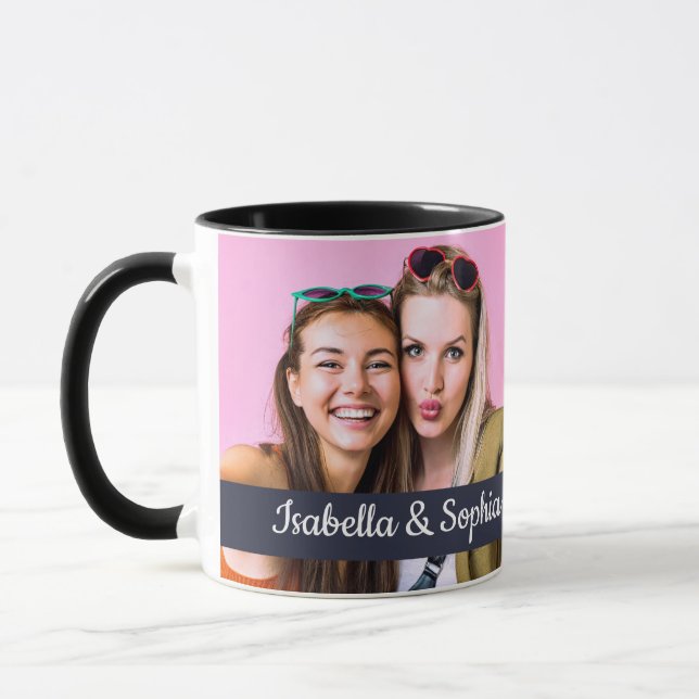 Best Friend Since modern two pictures template BFF Mug (Left)