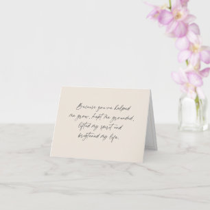 Best friend sister bridesmaid proposal, script car card