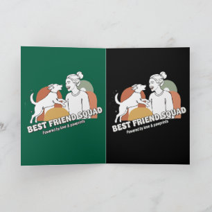 Best Friend Squad Dog Mum Boho Line Art Card