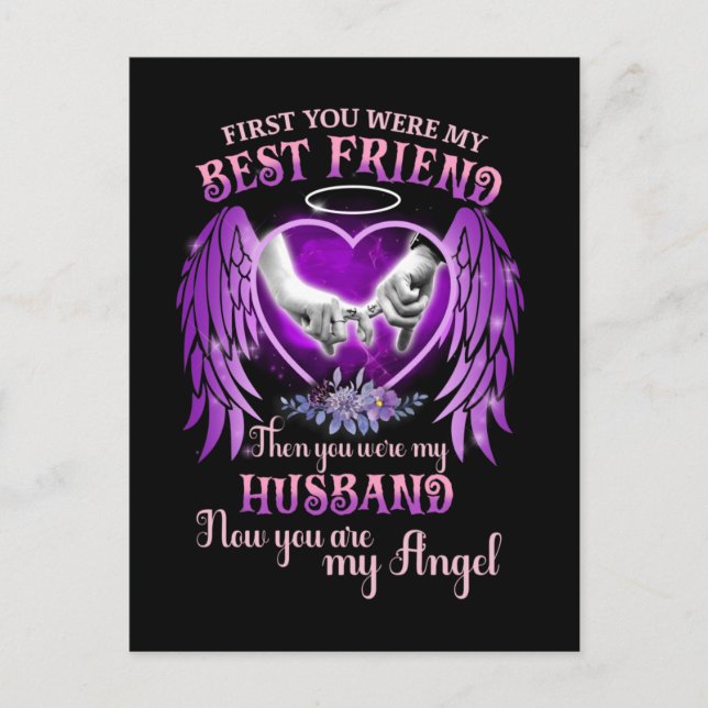 Best Friend Then You Were My Husband Memorial Gift Postcard (Front)