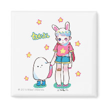 Best Friends 2 Inch Square Magnet