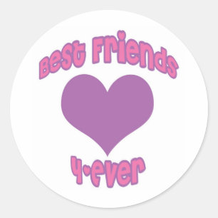 Best Friends 4-Ever Classic Round Sticker