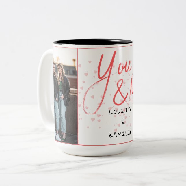 Best Friends 4-Ever Coffee Mug – You & Me  (Front Left)
