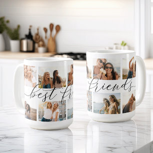 Best Friends 8 Photo Collage Coffee Mug