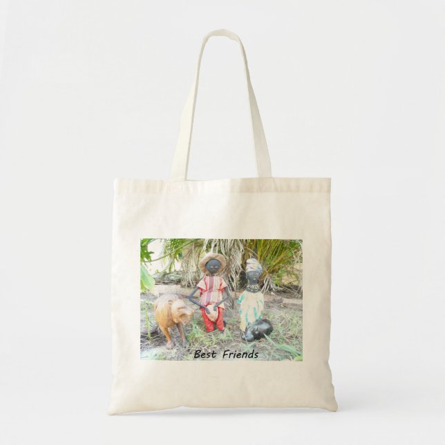 Best Friends African Dolls Jungle setting Tote Bag (Front)