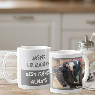 Best friends always me and my horse grey slate coffee mug