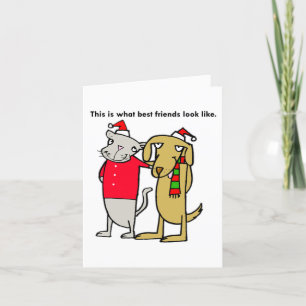 Best Friends at Christmas Time Holiday Card