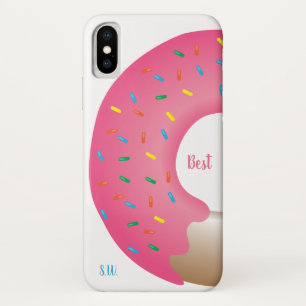 Best Friends   "Best" Half   Doughnut Illustration iPhone X Case