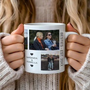 Best Friends Besties 7 Photo Collage Coffee Mug